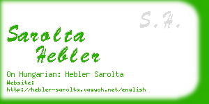 sarolta hebler business card